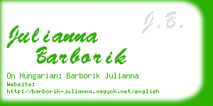 julianna barborik business card